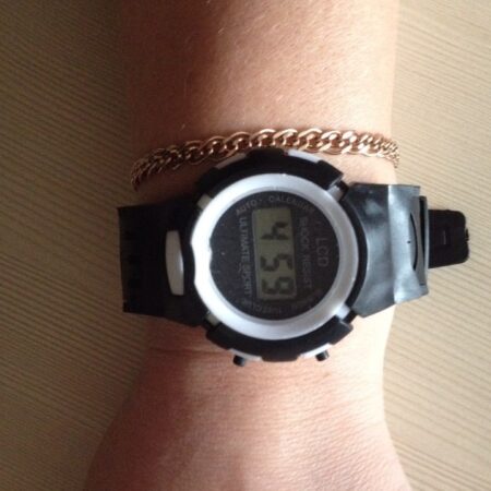 BLACK Silicon Shock Resistant Digital Wrist Watch
