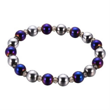 Magnetic Hematite Round Beads Stretch Bracelet For Men and Women