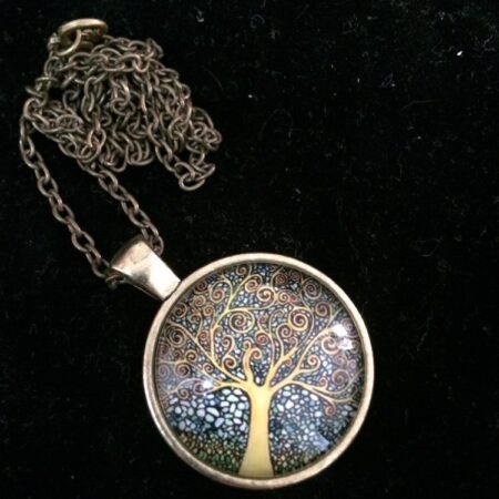Tree of life retro / vintage bronze pendant necklace