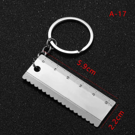 Original Workers Mate keychains - Silvertone Ruler Keychain