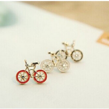 Push Bike Ear Studs - Black