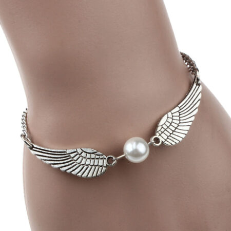 Angel Wings Silver Infinity Bracelets
